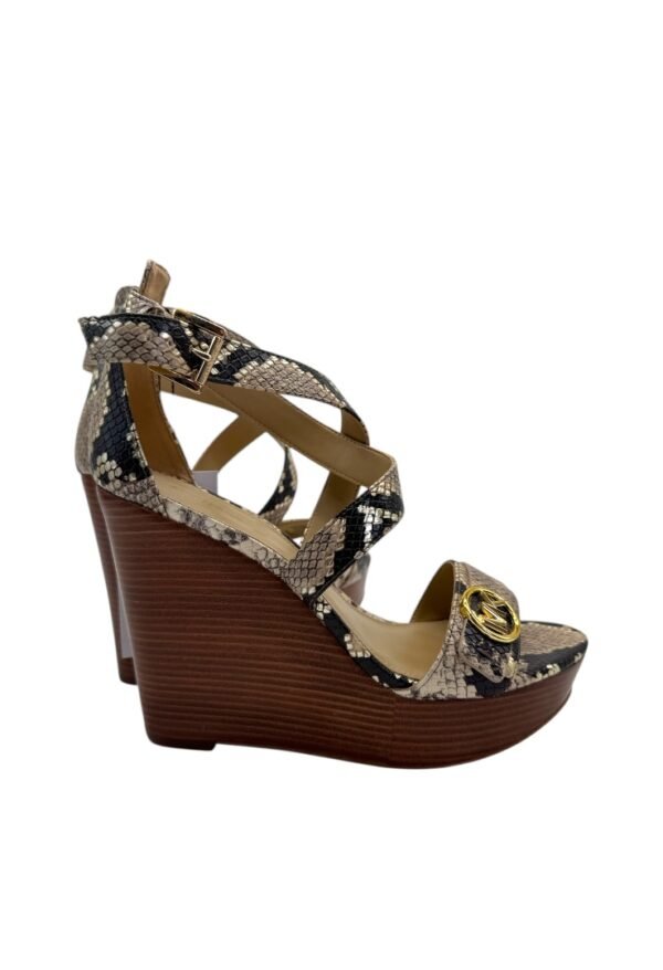 MICHAEL KORS - CARMEN SNAKE SANDAL HEELS - Image 6